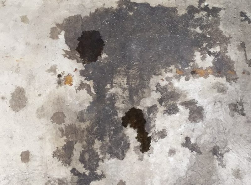 as you can see, the previous owner of my house also owned a car that leaked